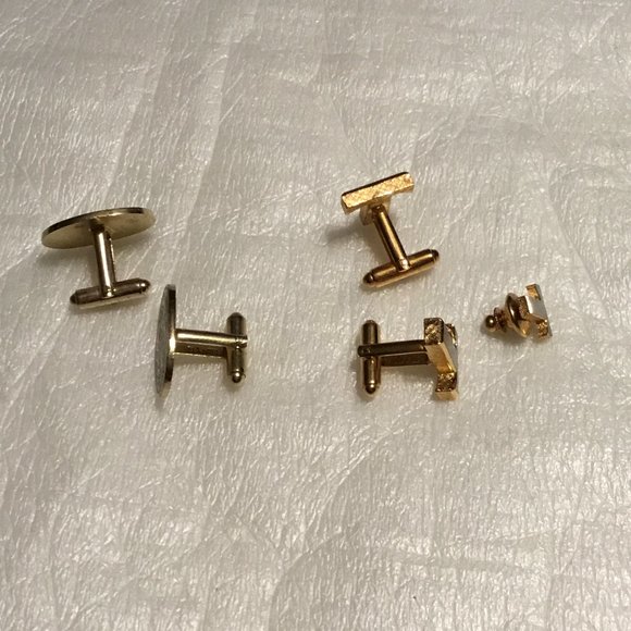 Two vintage pairs of Dante cufflinks - old car & T initial - Picture 9 of 9